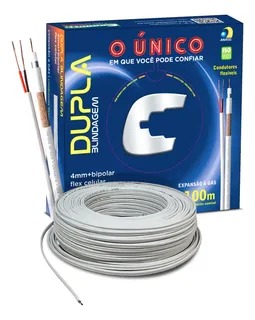 CABO COAXIAL CONDUTTI RF 75 DUPLA BLINDAGEM 4MM C/BIPOLAR 100 MTS