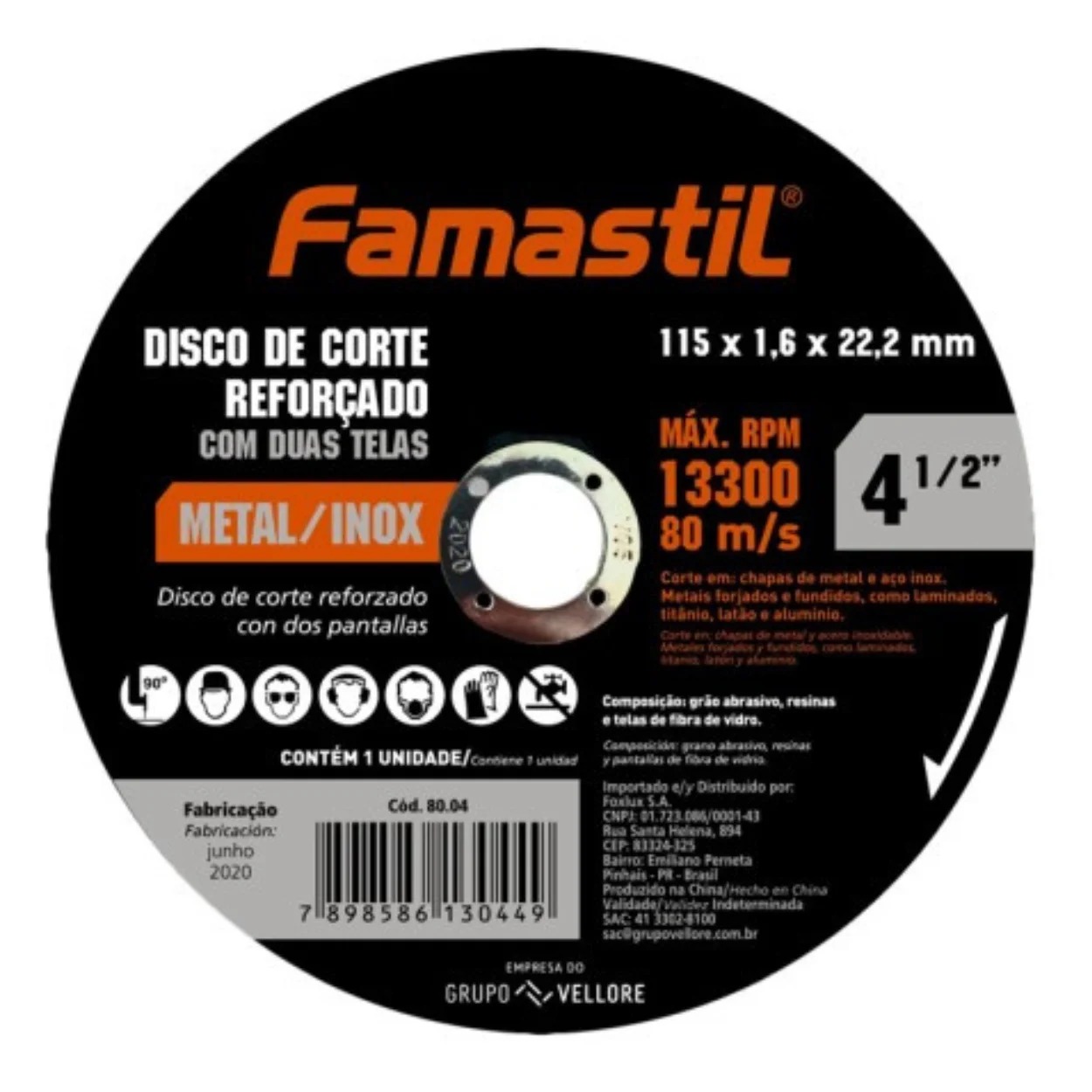 DISCO DE CORTE 4. 1/2