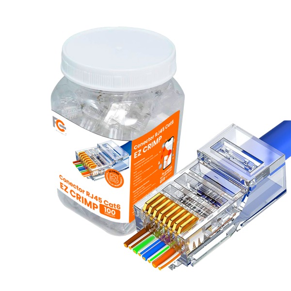 CONECTOR RJ45 DE PASSAGEM CAT5E FC EZ CRIMP