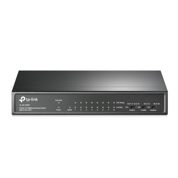 SWITCH POE FAST 09 PORTAS TPLINK TL-SF1009P - 8P POE