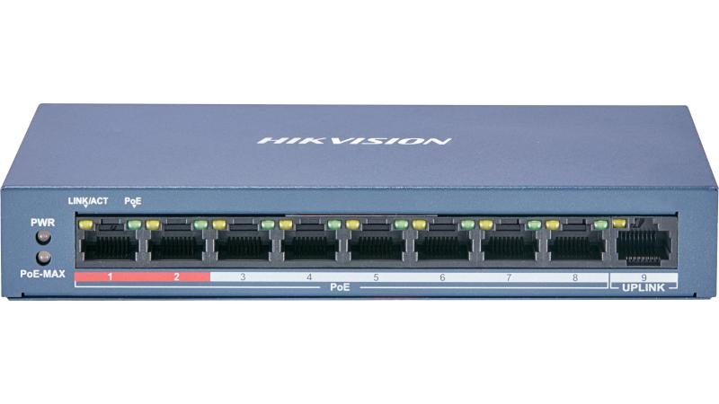 SWITCH POE FAST 08 PORTAS HIKVISION DS-3E0109P-E/M