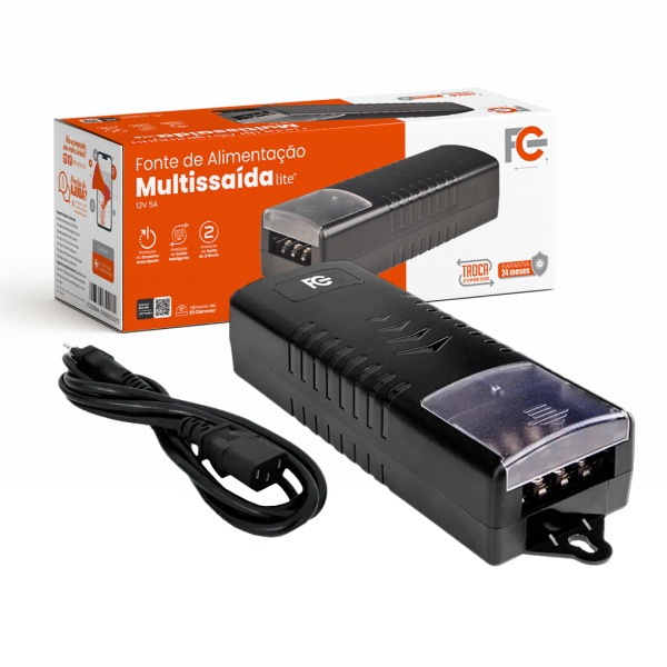 FONTE 12V 05A FC MULTISSAIDA LITE - 4 SAIDAS
