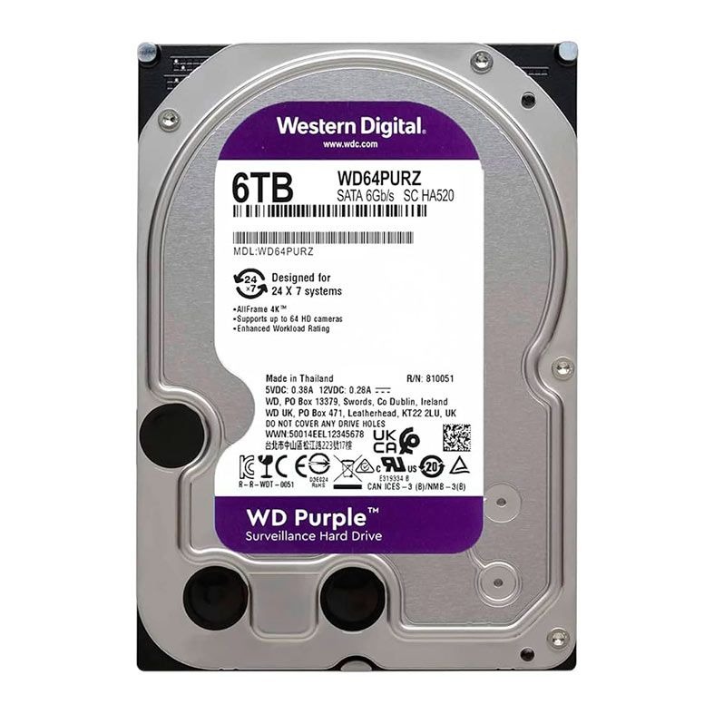 HD 6TB WESTERN DIGITAL PURPLE