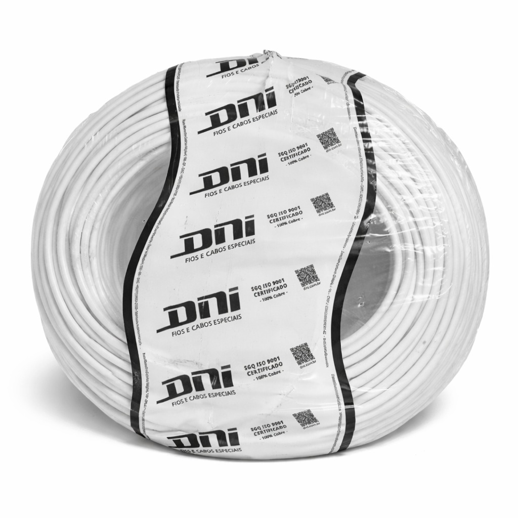 CABO DE ALTA ISOLACAO DNI 5MM 22 AWG BRANCO (ROLO C/050 MTS)