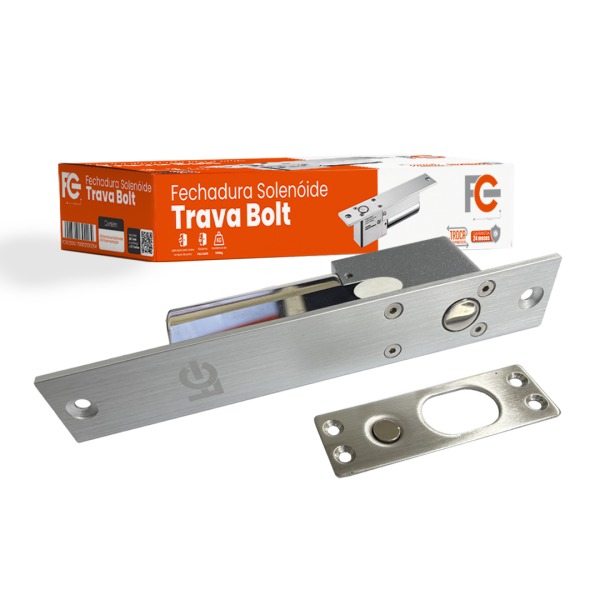 FECHADURA SOLENOIDE DE EMBUTIR TRAVA BOLT FC
