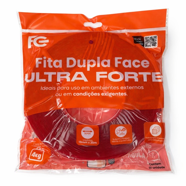 FITA DUPLA FACE 19MM X 1MM X 20MT FC