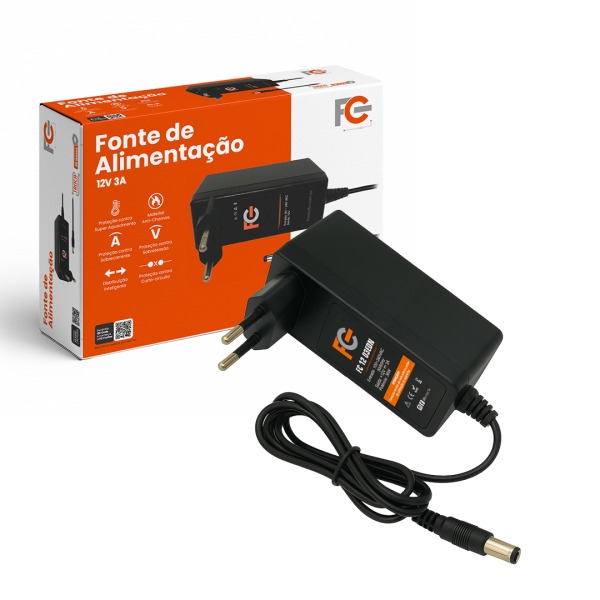 FONTE 12V 03A ADAPTADORA FC