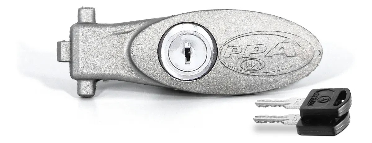 CONJUNTO FECHADURA C/CHAVE ALUMINIO DO MOTOR DZ RIO/DZ CUBE PPA