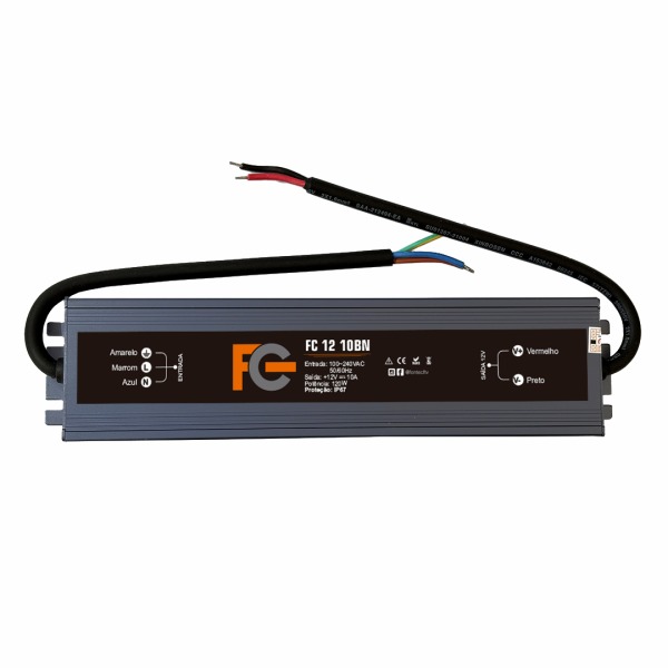 FONTE BLINDADA 12V 10A - 120W FC