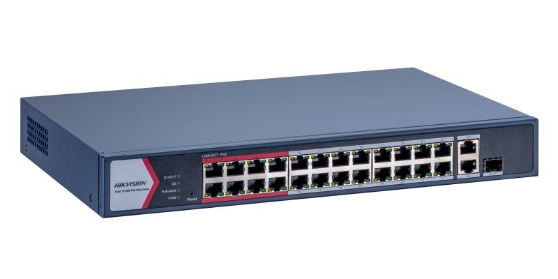 SWITCH POE 24 PORTAS HIKVISION DS-3E1326P-EI/M (24 POE FAST + 2P GIGA)
